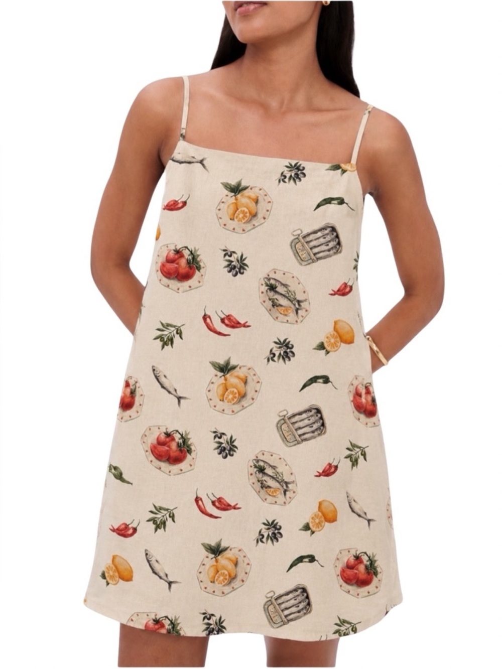Magaschoni Sardine Linen Mini Dress S NWT - Picture 10 of 10